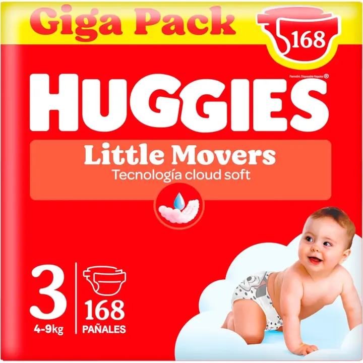 Pañales Huggies Little Movers Talla 3 (4-9 kg) Huggies - 1
