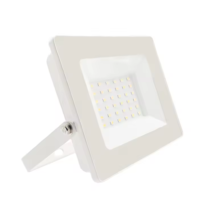 7hSevenOn - Foco led Exterior Ultraslim Orientable 30W, Aluminio, Difusor Cristal Transparente, Jardín, Exterior, 4000K, 2400lm, Ángulo Apertura 120º, 30.000H Vida Útil, Protección IP65, Color Blanco - 1