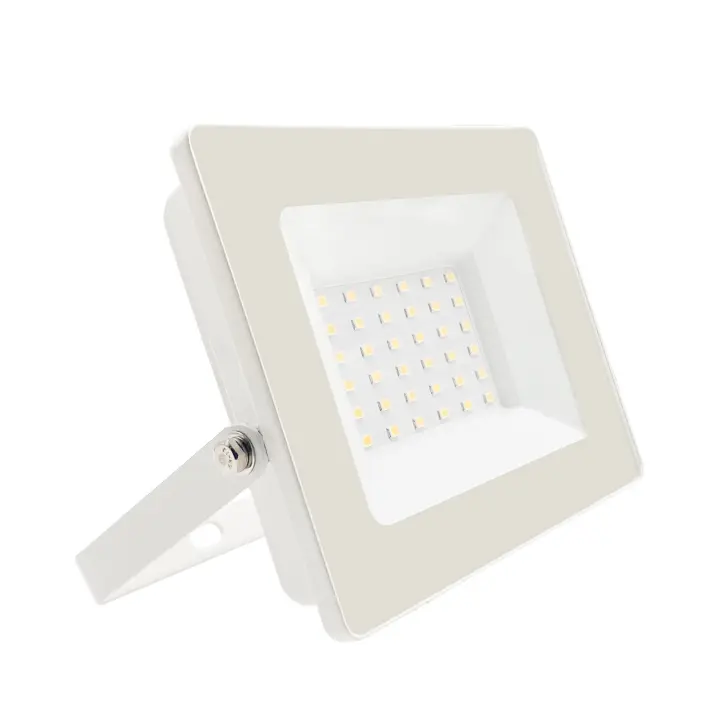7hSevenOn - Foco led Exterior Ultraslim Orientable 30W, Aluminio, Difusor Cristal Transparente, Jardín, Exterior, 4000K, 2400lm, Ángulo Apertura 120º, 30.000H Vida Útil, Protección IP65, Color Blanco - 1