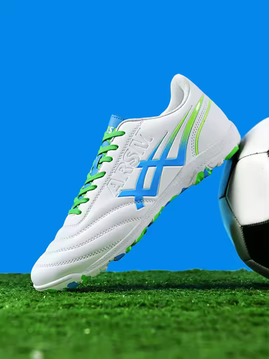 Zapatos De Fútbol Antideslizantes Y Resistentes Al Desgaste Para Entrenamiento Y Competición Profesional Para Jóvenes Y Adultos Zapatos De Béisbol JTF Con Suela De Goma Y Material De Piel Para Uso En Césped Firme - 1