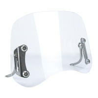 Parabrisas De Moped Universal Antigolpes Para Motocicleta Y Scooter En Colores Transparente/ Negro/ Amarillo Deflector De Viento - details 4