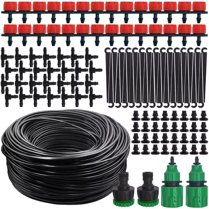 Sistema De Riego Por Drip Automático Portátil 20M Con Reguladores Ajustables Y Riegos Por Goteo Kit De Riego Para Jardín Con Mangueira - 1