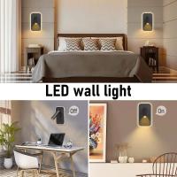 Lámpara De Pared LED Rotativa Con Interruptor Y Puerto USB Para Lectura Y Estudio Luz De Iluminación Moderna Para Dormitorio Y Sala - details 4