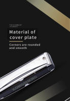 Kongsheng Harmonica 10 Agujeros 20 Canciones Organ De Bocarabio Blues Deluxe Para Principiantes Regalo Ideal Material De Latón Fosforado Y Resina - details 5