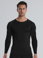 Camisetas De Compresión Para Hombres Para Actividad Física Y Ejercicio Con Manga Larga Capas Básicas Cómodas Y Activas - details 4