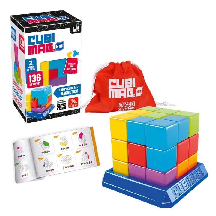 Ludilo - Cubimag Mini  Juego Mesa 8 Años O Más  Rompecabezas Adultos con 2 Modos De Juego  Juegos De Mesa Adulto  Juegos De Ingenio con 136 Desafíos - 1
