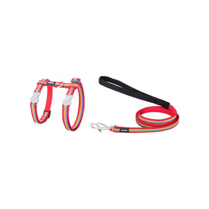 Arnés para Perro Red Dingo Rainbow 21-35 cm Rojo Multicolor - 1