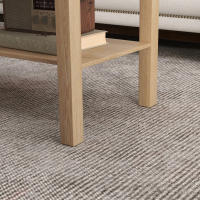 HOMCOM Mesa de Centro, Mesa de Café para Salón con Estante Abierto, Tablero Grueso, para Sala de Estar, Comedor, Oficina, 90x45x44,5 cm, Natural - details 3