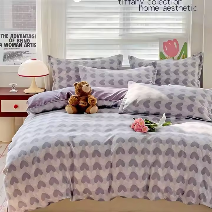 Juego de Funda Nórdica 4 Piezas de Algodón Alta Calidad Juego de Ropa de Cama- Dibujo Elegante - Varios Tamaños Disponibles - 1