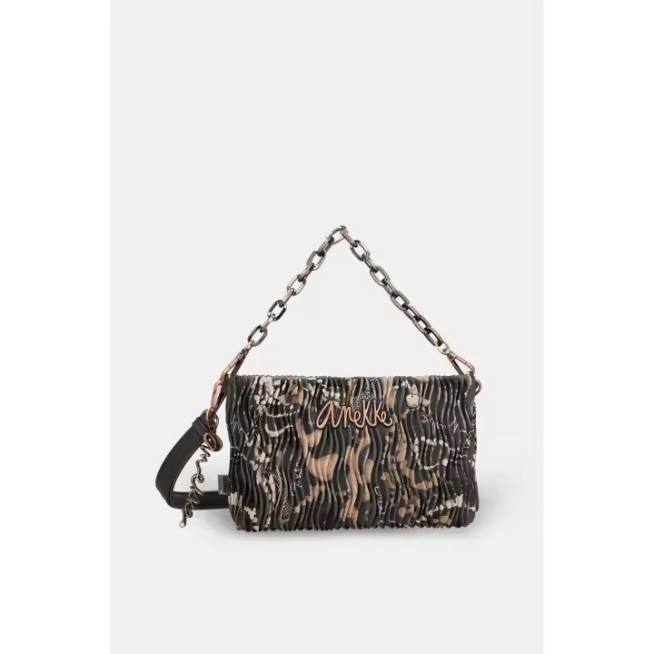 Anekke Real Smart Pack Bandolera Plisada Reversible con Asa Metálica - Ref 41783-295 - Medidas 23 x 16 x 5 Cm - Nueva Colección Otoño/Invierno 25 - - 1