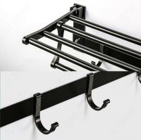 STARTELECTRIC - Toallero, Toalleros de Baño, Sin Taladro, Adhesivo para Baño, con 5 Ganchos, Toallero de Pared para Colgar en la Pared, 60cm Toallero Plegable de 90° Montado, para Baño y Cocina, Negro - MARCA ALLPERCOM - details 5