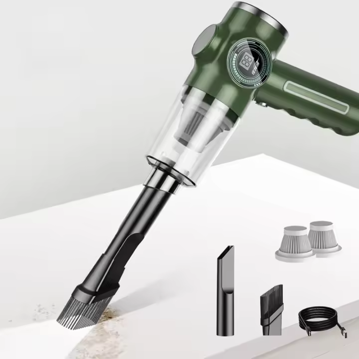 Aspiradora Portátil Inalámbrica De Alta Potencia Para Coche Y Casa Con Recogedor De Polvo Y Pantalla De Visualización De Energía Mini - 1