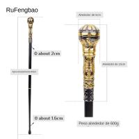 Bastón De Moda Dorado Y Negro Con Manija Redonda Elegante Para Fiesta Y Decoración Cruzado De 93cm Con Punta De Goma - details 2