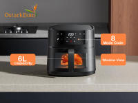 OstarkDom Freidora sin Aceite 6L, Freidora de aire caliente 6L, Regulable hasta 200 ° C, Temporizador 60 minutos, Apagado automático, 1500W - details 1