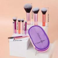 Set De 10 Pinceles De Maquillaje Miniatura Para Polvo Sombra Base Y Rubor Blender Conceler Herramientas De Belleza - details 3