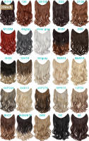 Extensiones De Cabello Sintético BENEHAIR Sin Clip Invisibles Faja De Cabello Invisible Para Mujeres Extensiones De Hairpieces Falsa Cabello Textura Wavy Color Puro Longitud 20 Pulgadas - details 0