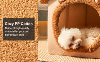 Casa Plegable Para Mascotas Cama Desmontable Lavable Sofá Para Perros Pequeños Y Medianos Con Casa De Pelo Incluido - details 6
