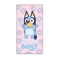 Toalla Playa Piscina infantil Bluey Rosa Oficial 70x140cm de microfibra para niños - details 0