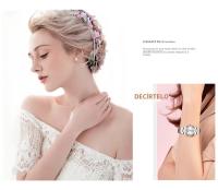 Reloj De Lujo Para Mujer 29mm Moda Acero Inoxidable Con Diamantes Rosa Minimalista Reloj De Pulsera Para Niña Viajes Al Aire Libre - details 14