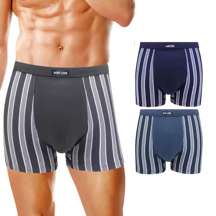Set de 3-6 Calzoncillos Hombre Boxer Algodon Bóxers Ropa Interior, 95% Algodón, 5% Elastáno, 4 Colores, (Color Al Azar, No Se Puede Elegir) Envío rápido desde España - 1