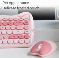 Cute Cat Shaped Wireless Keyboard and Mouse Set, 84-Key 2.4GHz Optical Mouse, Portable ABS Design, Non-Rechargeable AAA Battery, PC Compatible - details 9