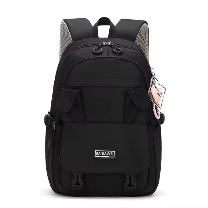 Mochilas escolares de diseño para adolescentes, morrales de gran capacidad, color Negro, múltiples, para estudiantes Univ - 1