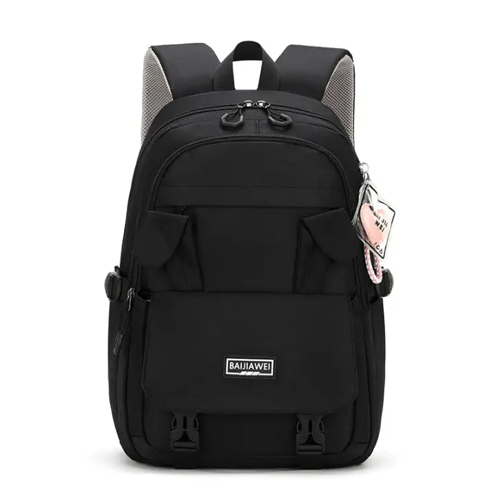 Mochilas escolares de diseño para adolescentes, morrales de gran capacidad, color Negro, múltiples, para estudiantes Univ - 1
