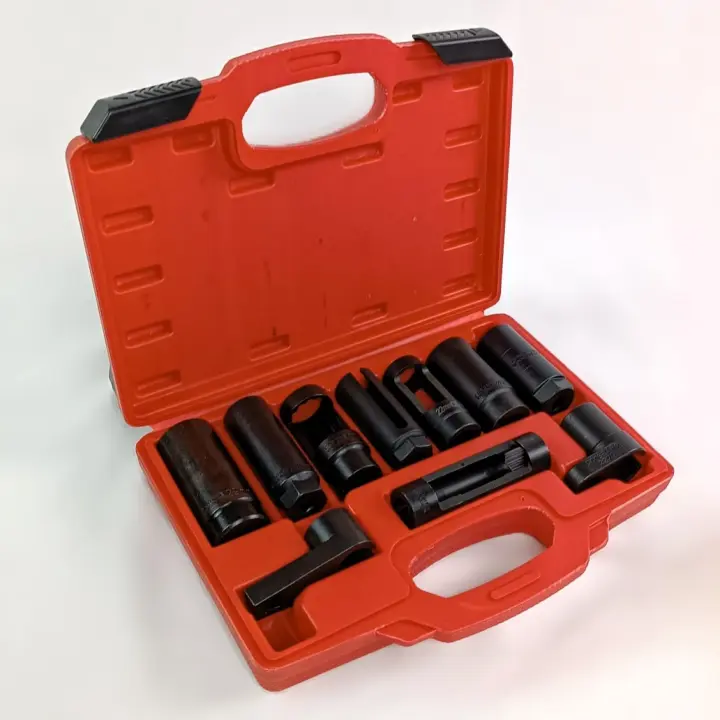CAISER Llaves para sonda Lambda sensor de oxígeno 10 Piezas Extractor instalador sonda Lambda, sensores de oxígeno O2, Llave sensores de vacío y termostatos - 1