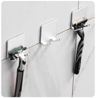 Soporte De Afeitadora De Acero Inoxidable 1/4X Para Baño Con Gancho De Almacenamiento Muro Para Hombres Accesorios De Baño Soporte De Afeitadora Sin Perforar Multifuncional - details 5