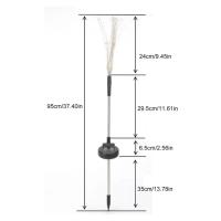 Lámpara De Jardín Solar LED 60 Bombillas Decorativas Para Patio Y Jardín Impermeable Iluminación De Fieras De Amanecer Luz De Dandelion - details 3