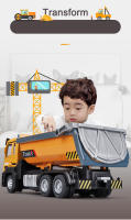 Camión Grúa De Escala 1/50 Modelo De Aleación Diecast Con Sonido Y Luz Juguete De Transporte De Ingeniería Para Colección Regalos Para Niños - details 2