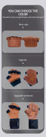 Guantes De Levantamiento De Peso Para Hombre Y Mujer Con Ventilación De Cuero Genuino Protección De Mano Para Gimnasio Ejercicios De Pesas Y Pull Ups Tallas S/M/L - details 2