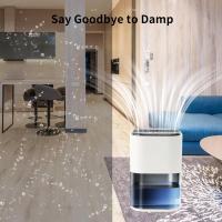 Deshumidificador doméstico, deshumidificador silencioso con tanque de agua, apagado automático, pequeño deshumidificador portátil para dormitorio y baño. - details 0
