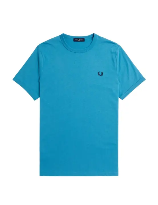 Camiseta Fred Perry Ringer Hombre Azul - 1