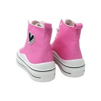 Eva Zorteon- Zapatillas Deportivas Abotinada de Lona para Mujer - Estilo Bamba con Material Textil y Cierre de Cordones - details 9