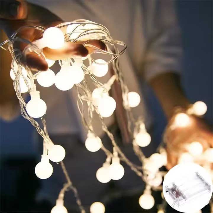 Luces De Navidad LED Globales Operadas Por Batería Impermeables Para Jardín Decoración De Bodas Y Fiestas Pack De 10/20/40/80 - 1