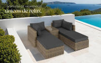Tectake - Conjunto de ratán San Domino con estructura de aluminio, Mueble de exterior de grandes dimensiones, Trenzado de calidad óptima de poliratán resistente a los rayos UV, Bastidor robusto de aluminio ligero - details 6