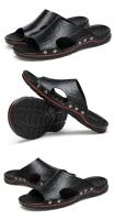 Sandalias De Verano Para Hombre Mocasines De Cuero Genuino Alta Calidad Cómodas Para Playa Y Exterior Estilo Casual - details 20