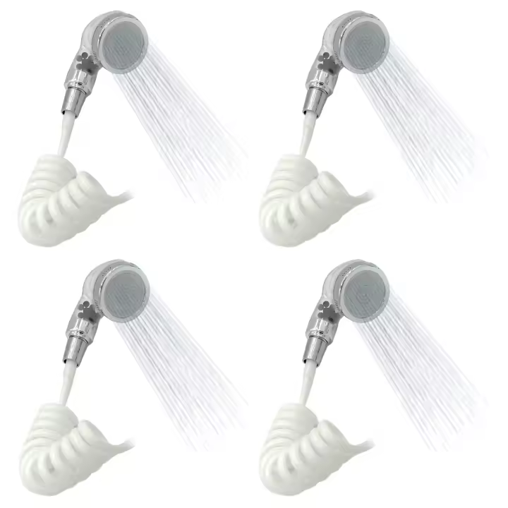 Grifo Flexible Pulverizador | Ducha Difusor Piedras | Extensible 33 y 110 Cm | Blanco - 1