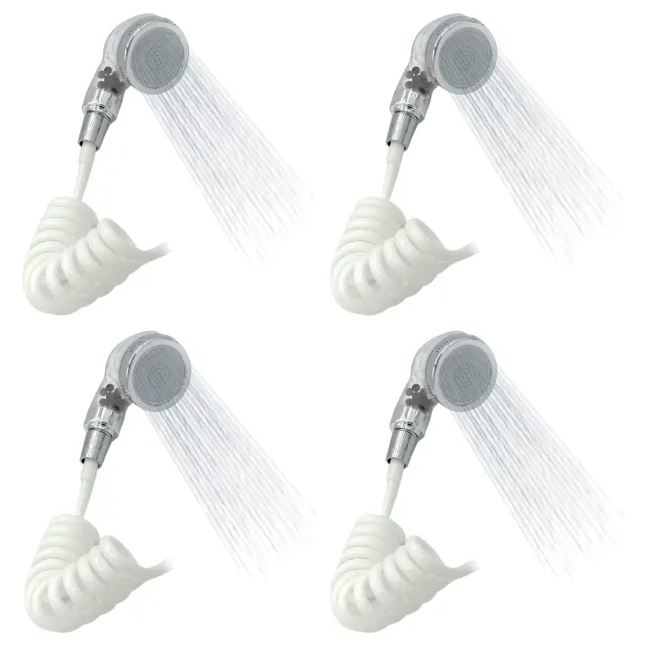 Grifo Flexible Pulverizador | Ducha Difusor Piedras | Extensible 33 y 110 Cm | Blanco - 1