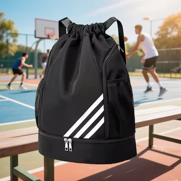 Mochila Deportiva para Ballet Negro - Nylon y Canvas Oxford Impermeable, Separado para Zapatos compartimentor, Bolsos Múltiples, Ideal para Deportivas, Escuela y Viajes - 1