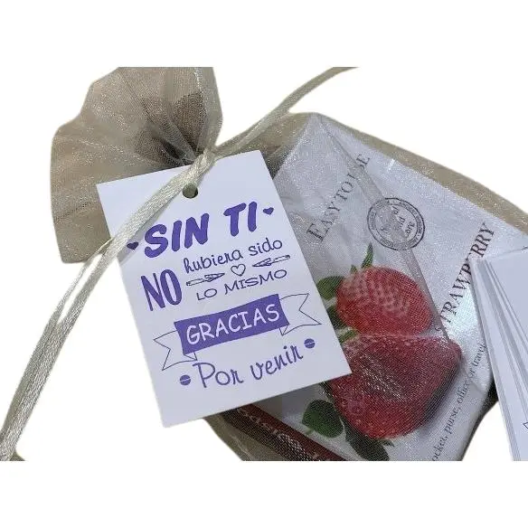 50 tarjetas de agradecimiento para detalles de invitados de boda comuniones bautizo tarjetas kraft blancas con mensaje Sin ti no hubiera sido lo mismo Gracias por venir medida de 4 x 6 cm - 1