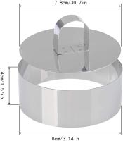 Piezas de Aro para hornear, Aro para hornear Redondo, Aro para pastel de Maple inoxidable, Moldes para mousse, aros para cartel (redondo) - details 0