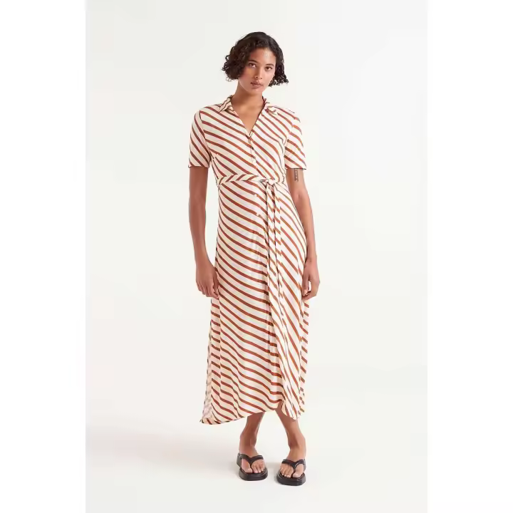 Vestido largo estampado rayas bongo para chica, Compañía Fantástica - 1
