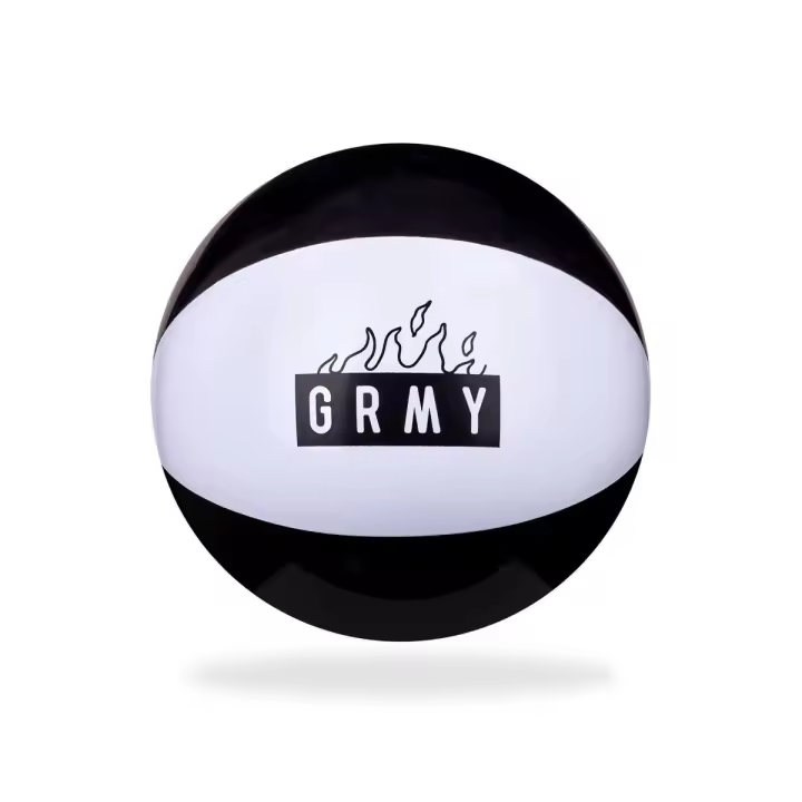 Balón De Playa Grimey Cloven Tongues Black White - 1