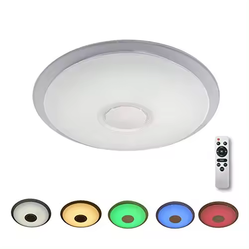 PLAFÓN LED DE MÚSICA, 30W CON COLOR RGB Y 3000K/4000K/6000K Ø46 CM - 1