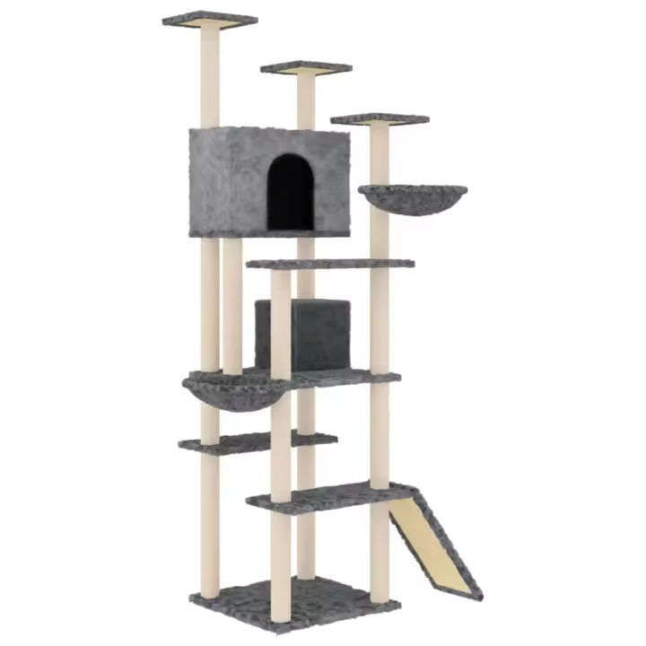 Rascador para Gatos with postes de ISAL gris obscure191 cm - 1