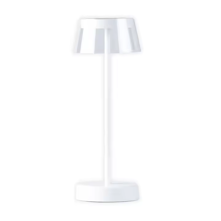 LÁMPARA DE MESA LED INALÁMBRICA BLANCO Diámetro 12cm Alto 31,5cm - SpazioLuzio - 1