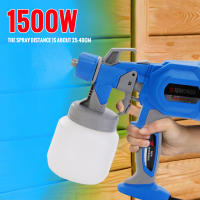 1500W pistola pulverizadora de pintura electrica HVLP, pistola de pintura para paredes de casa spray pulverizador de agua,  boquilla aerografo Muebles de jardín herramientas de pintura prostormer - details 1