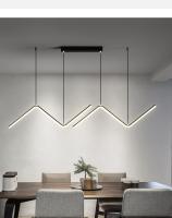 Lámpara Colgante LED Moderna Dorada/Negra Larga Para Restaurante Estudio Cocina Oficina Café Decoración Hogar Lujo Incluye Bombillas - details 11